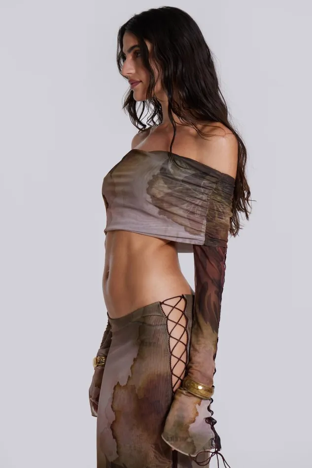 Jaded London Valerie Lace Up Top Women CoOrds