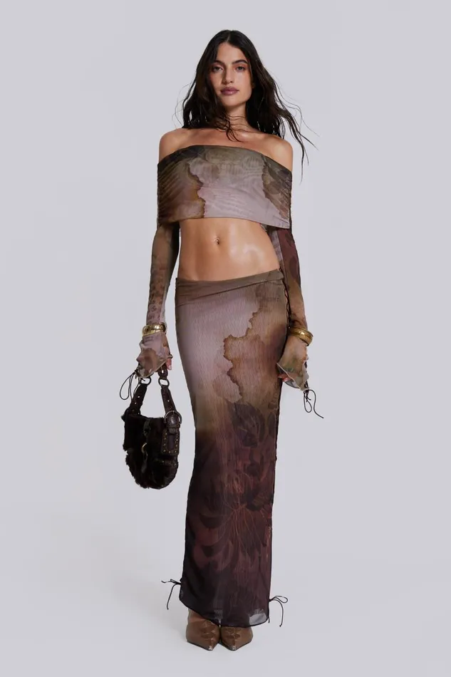 Jaded London Valerie Lace Up Top Women CoOrds