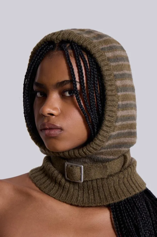 Jaded London Veda Knitted Hood and Scarf Women Knitwear