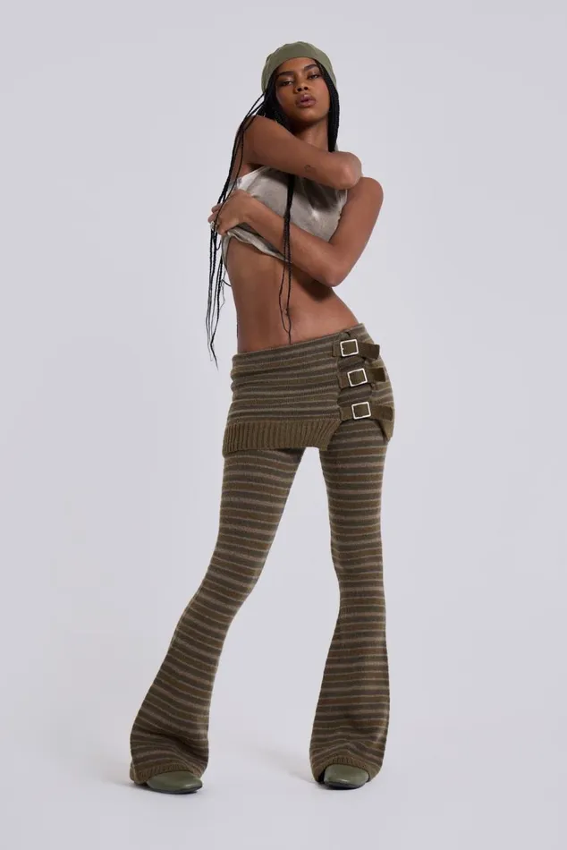Jaded London Veda Knitted Skirt Trousers Women Knitwear