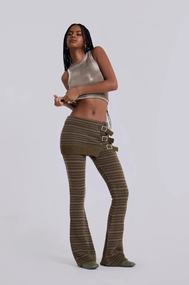 Jaded London Veda Knitted Skirt Trousers Women Knitwear