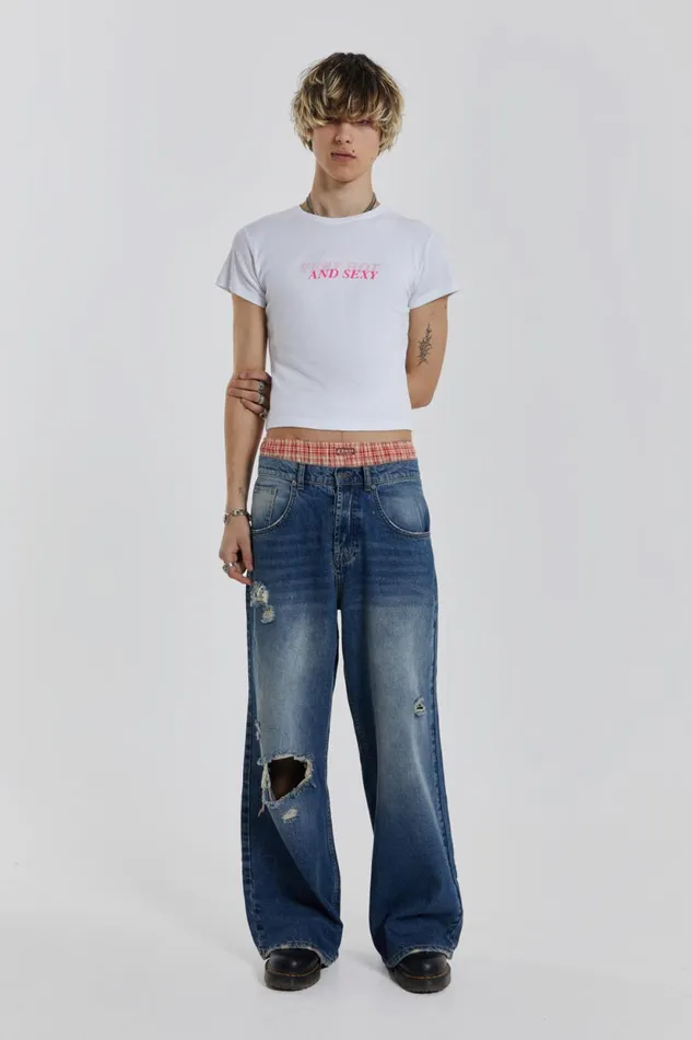 Jaded London Very Hot White Shrunken Tshirt Men TShirts and Vests