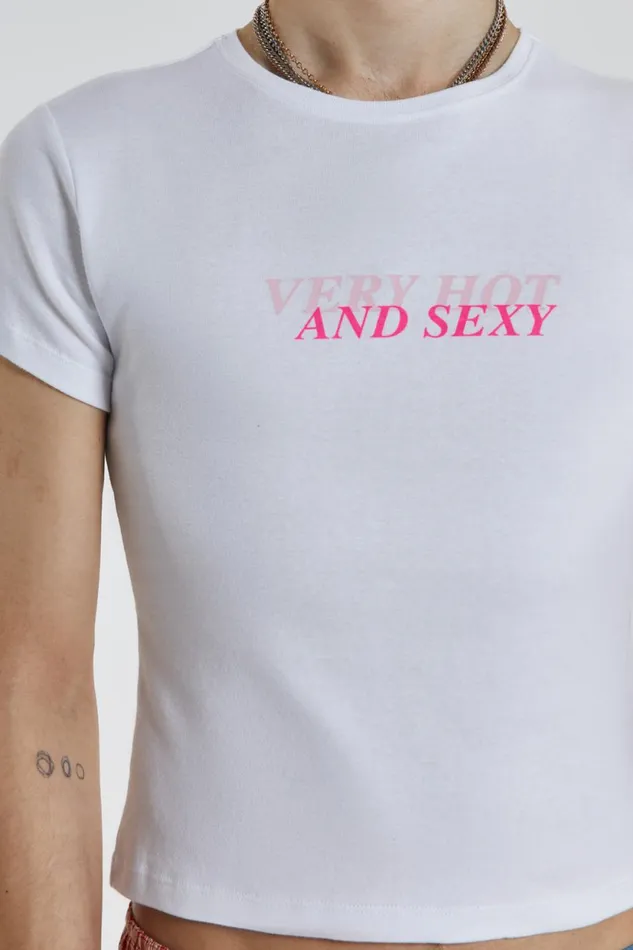 Jaded London Very Hot White Shrunken Tshirt Men TShirts and Vests