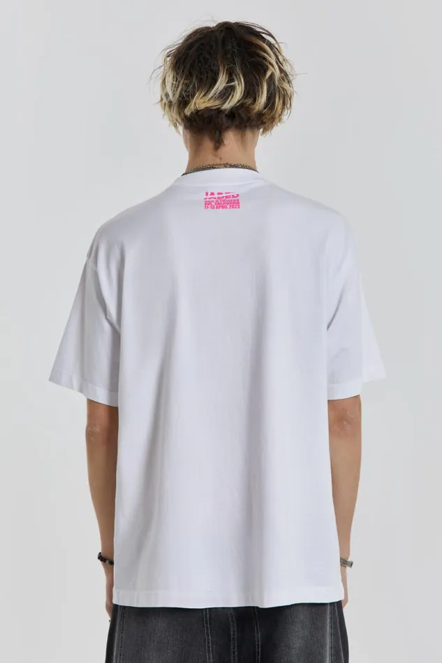 Jaded London Very Hot White Shrunken Tshirt Men TShirts and Vests