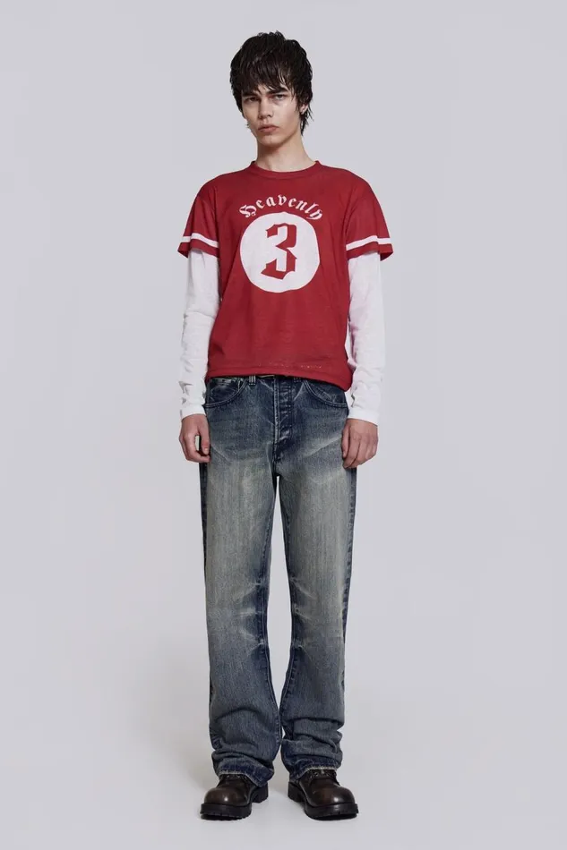 Jaded London Vintage Bleach Straight Fit Jeans Men SlimStraight Jeans