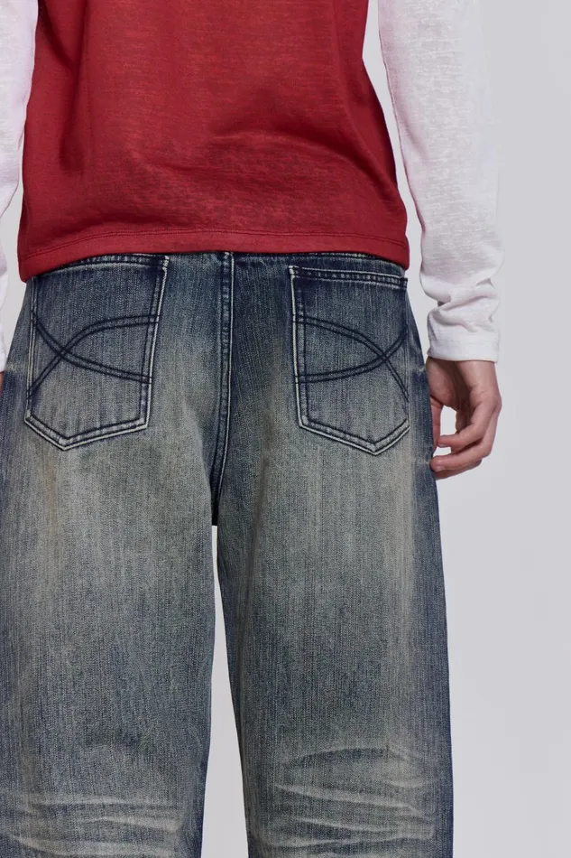Jaded London Vintage Bleach Straight Fit Jeans Men SlimStraight Jeans