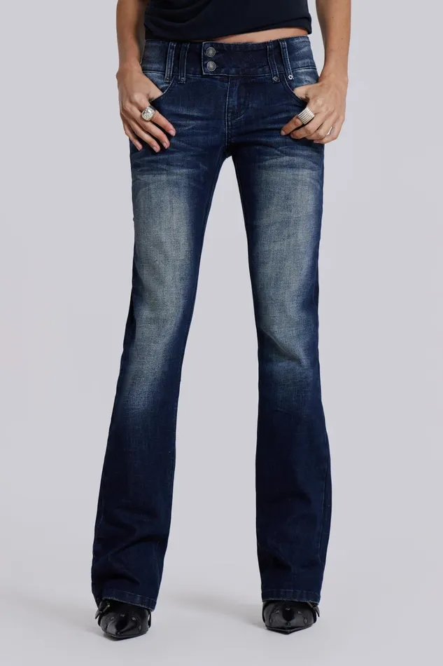 Jaded London Vintage Blue Thirteen Jeans Women Jeans
