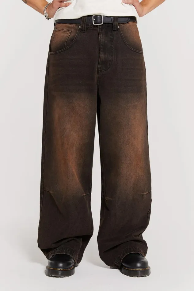 Jaded London Vintage Brown Colossus Jeans Men Colossus Jeans