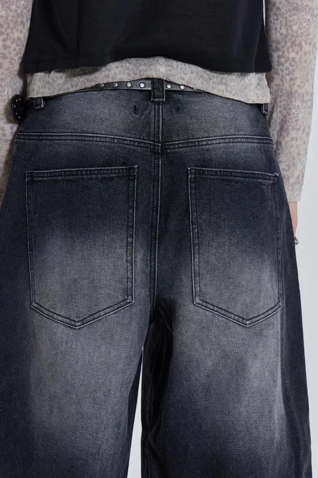 Jaded London Washed Black Colossus Jeans Men Colossus Jeans