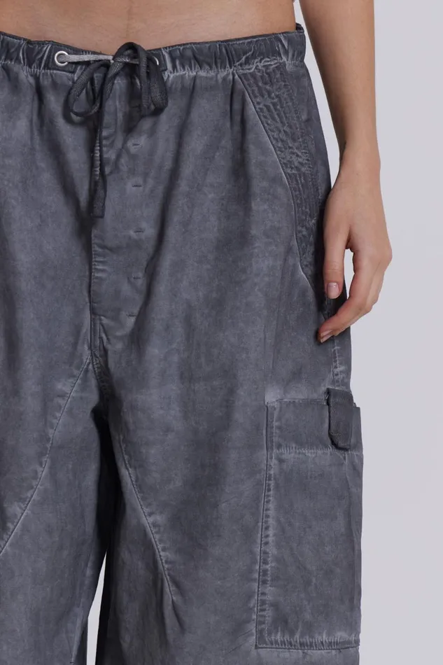 Jaded London Washed Black Oil Parachute Cargo Pants Women Trousers and Pants