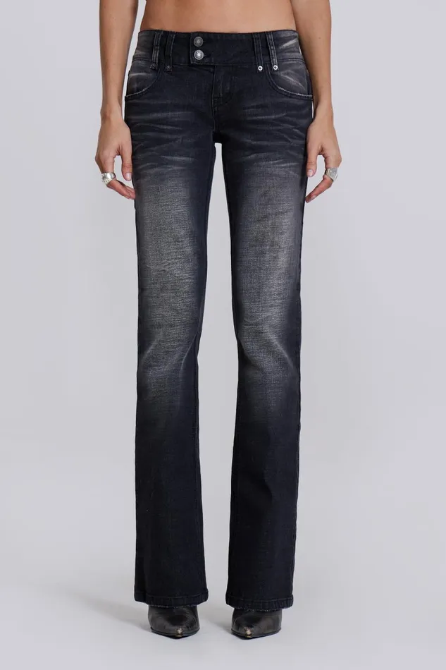 Jaded London Washed Black Thirteen Jeans Women Jeans