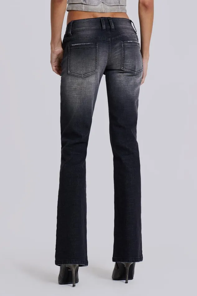 Jaded London Washed Black Thirteen Jeans Women Jeans