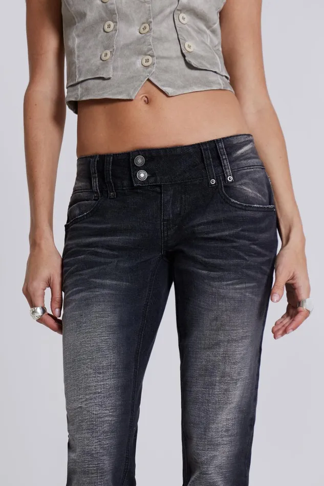 Jaded London Washed Black Thirteen Jeans Women Jeans