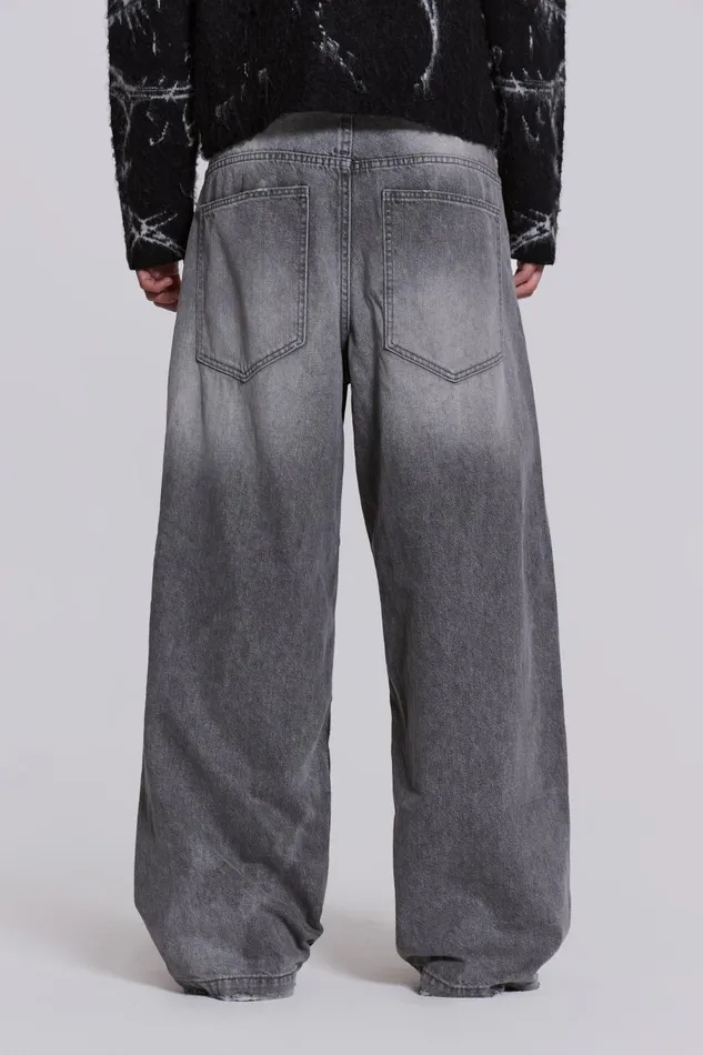 Jaded London Washed Grey Colossus Jeans Men Colossus Jeans