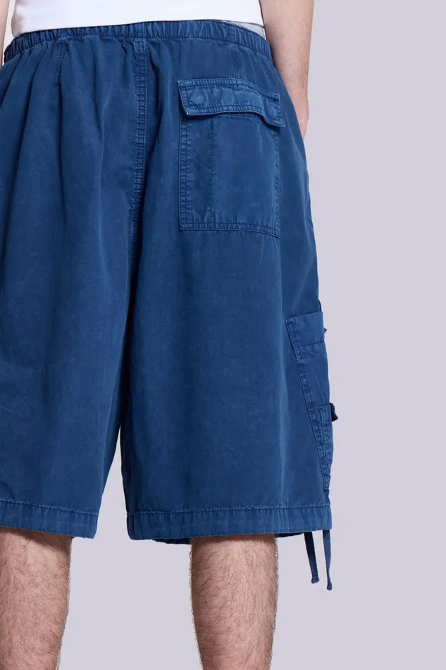 Jaded London Washed Navy Parachute Short Men Shorts and Jorts