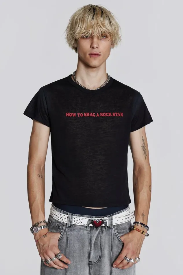 Jaded London Washed Slogan Tshirt Men TShirts and Vests