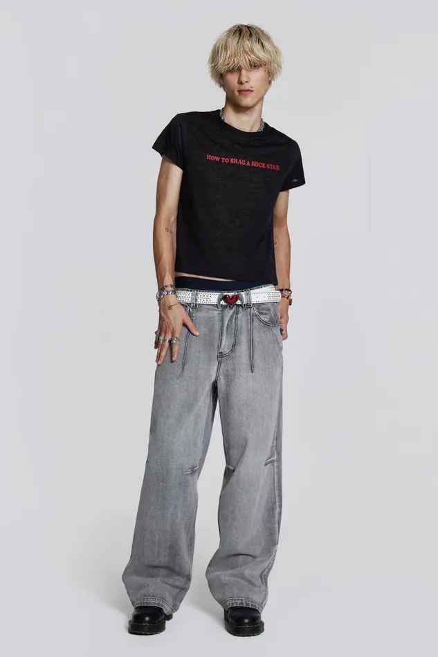 Jaded London Washed Slogan Tshirt Men TShirts and Vests