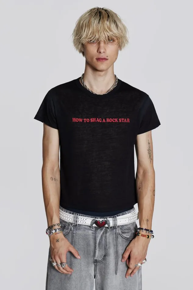 Jaded London Washed Slogan Tshirt Men TShirts and Vests