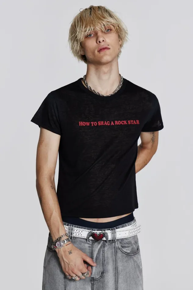 Jaded London Washed Slogan Tshirt Men TShirts and Vests