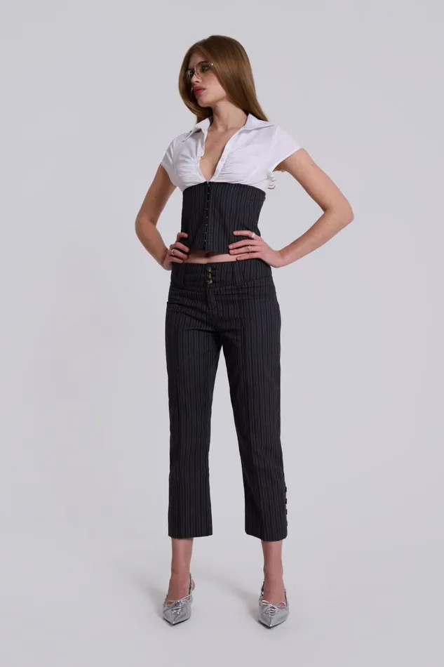 Jaded London Wednesday Corset Shirt Women CoOrds