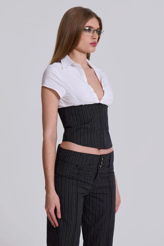 Jaded London Wednesday Corset Shirt Women CoOrds