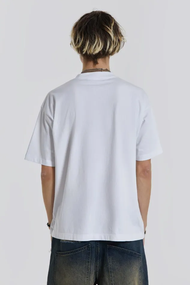 Jaded London White Honesty Oversized Tshirt Men TShirts and Vests Jaded London White Honesty Oversized Tshirt Men TShirts and Vests