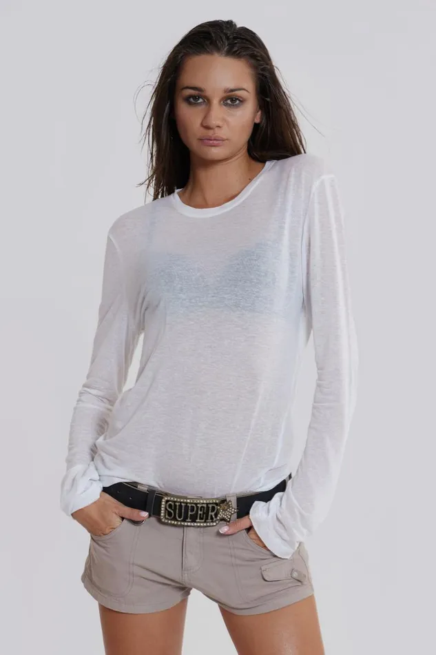 Jaded London White Mist Long Sleeve Men Basics