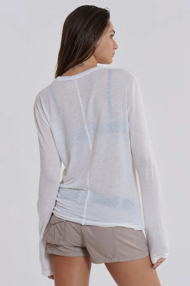 Jaded London White Mist Long Sleeve Women Long Sleeve Tops