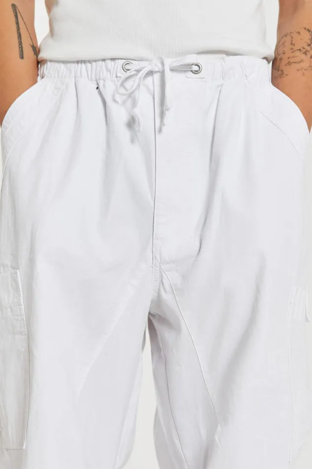 Jaded London White Parachute Cargo Pants Men Trousers and Pants
