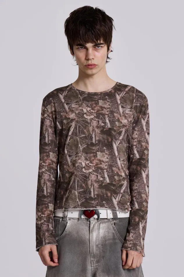Jaded London Woodland Long Sleeve Men TShirts and Vests