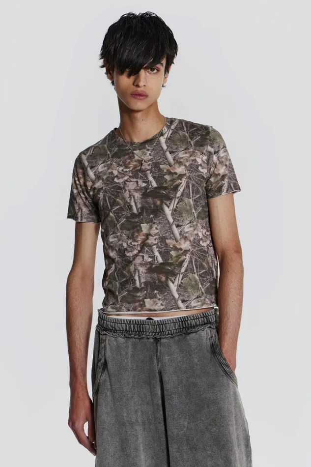 Jaded London Woodland Shrunken Tee Men TShirts and Vests