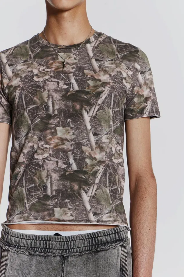 Jaded London Woodland Shrunken Tee Men TShirts and Vests