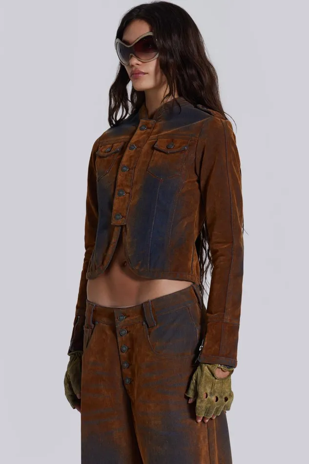 Jaded London Zebe Velvet Touch Jeans Women CoOrds