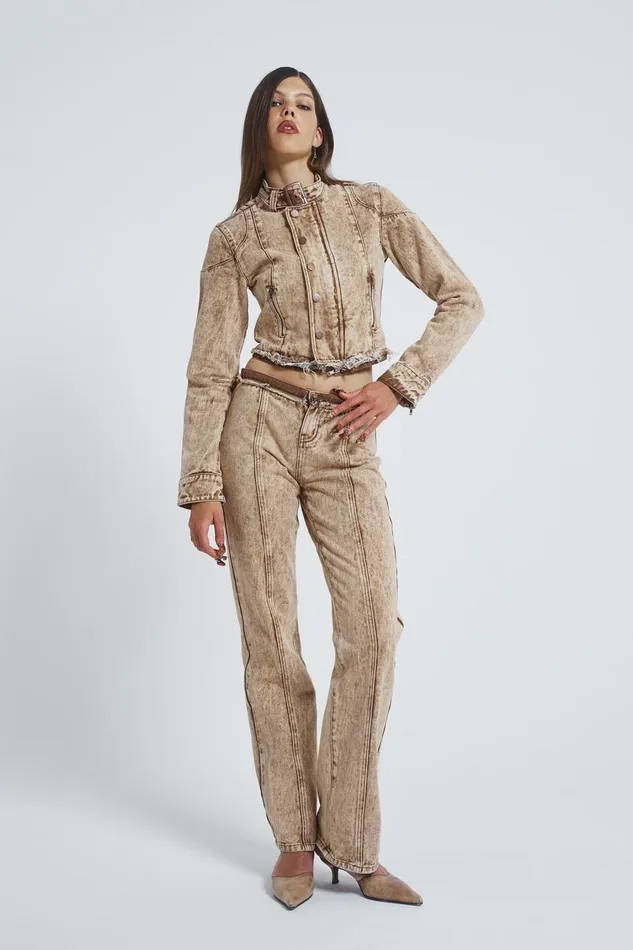 Jaded London Zip Off Denim Jumpsuit Women Denim Jackets