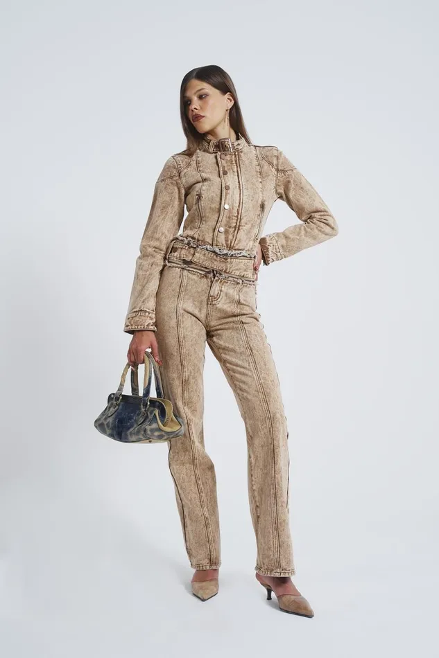 Jaded London Zip Off Denim Jumpsuit Women Denim Jackets