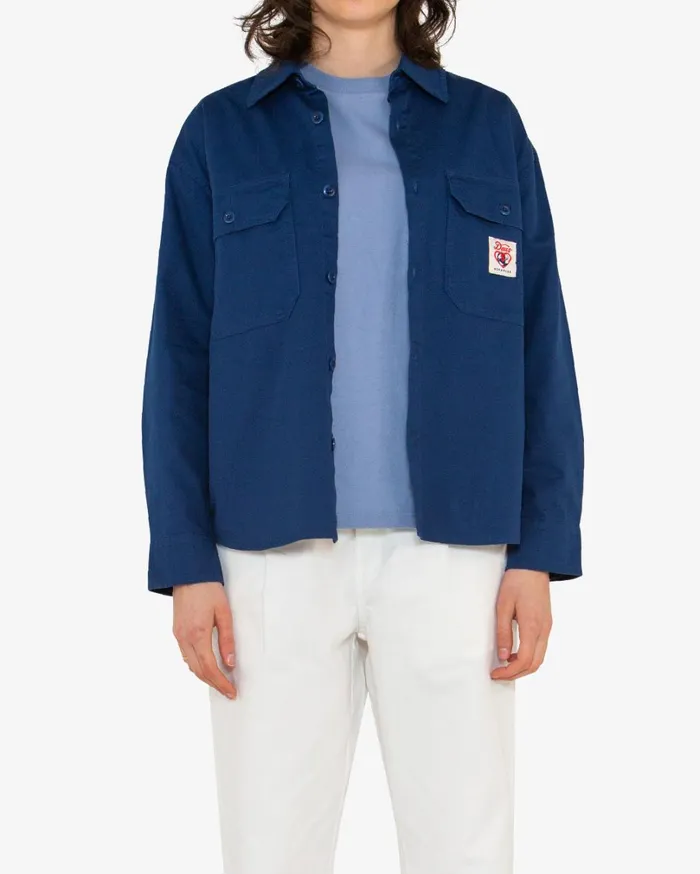 Jeanie Shirt Oversized Fit 8211 Twilight Blue Women Deus Ex Machina Shirts