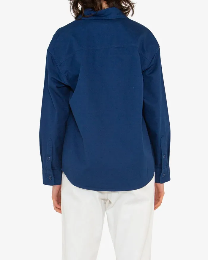 Jeanie Shirt Oversized Fit 8211 Twilight Blue Women Deus Ex Machina Shirts Jeanie Shirt Oversized Fit 8211 Twilight Blue Women Deus Ex Machina Shirts