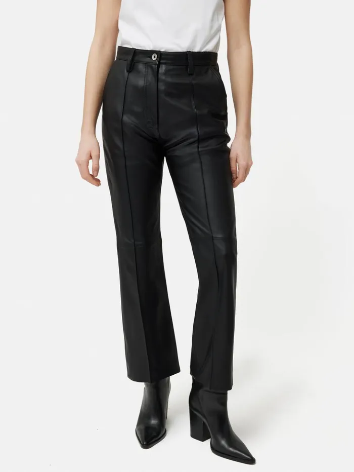 Jigsaw Abby Leather Trouser Black Women Leather