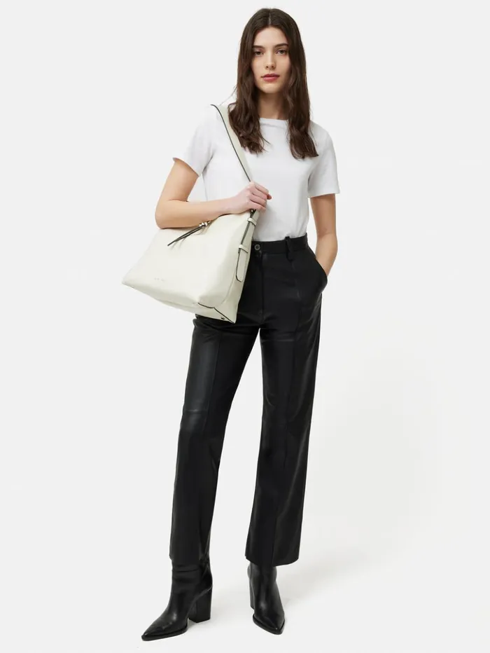 Jigsaw Abby Leather Trouser Black Women Leather