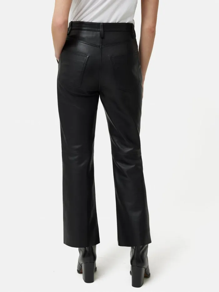 Jigsaw Abby Leather Trouser Black Women Leather