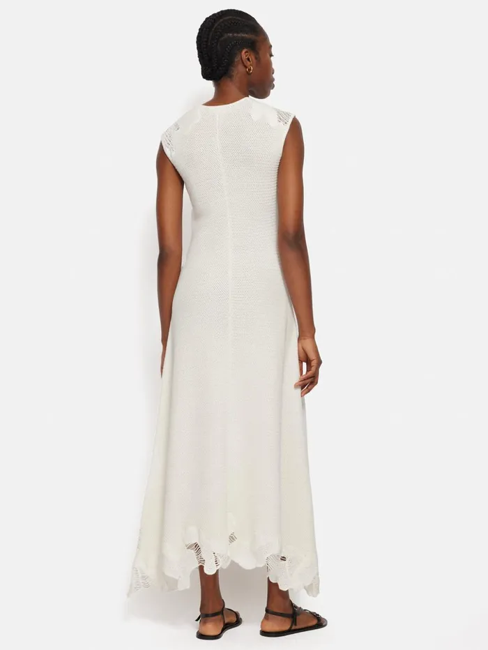 Jigsaw Abstract Lace Embroidery Dress Ivory Women Dresses and Jumpsuits