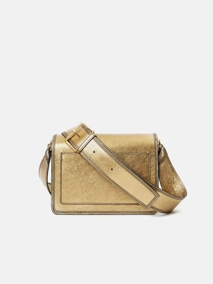 Jigsaw Ada Leather Crossbody Bag Gold Women Bags