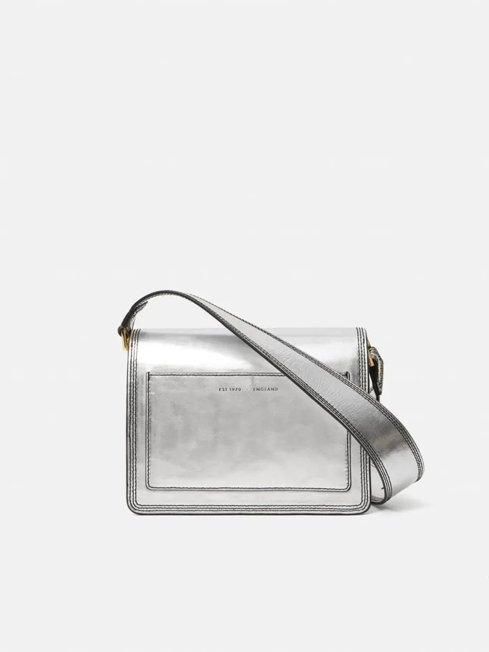 Jigsaw Ada Leather Crossbody Bag Silver Women Bags