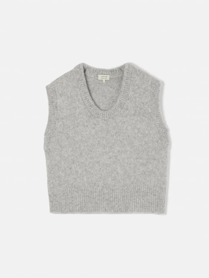 Jigsaw Alpaca Blend U Neck Tank Grey Women Knitwear and Cashmere