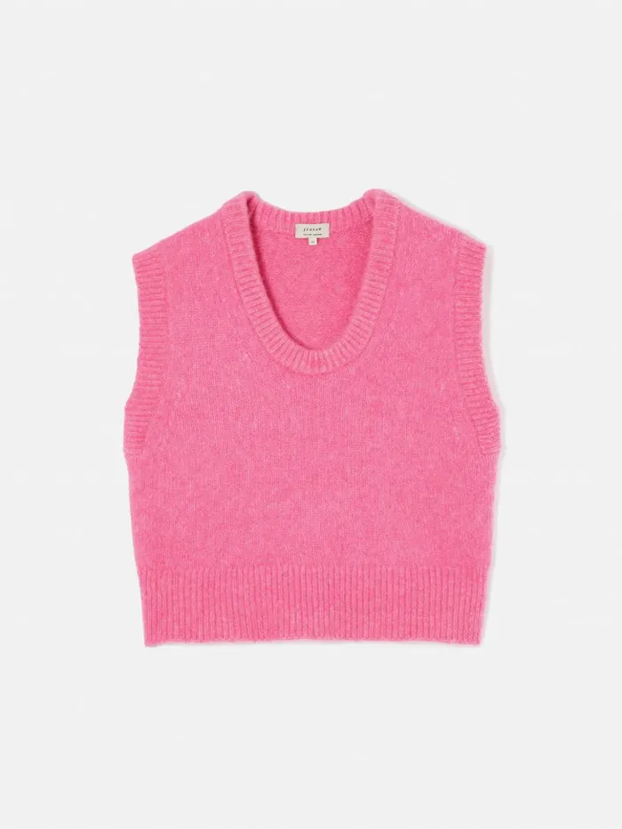 Jigsaw Alpaca Blend U Neck Tank Pink Women Knitwear and Cashmere