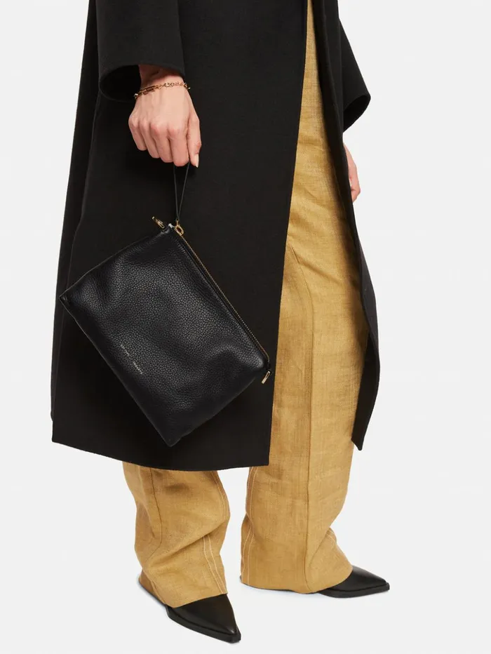 Jigsaw Ava Pebble Leather Crossbody Black Women Wallets and Card Holders