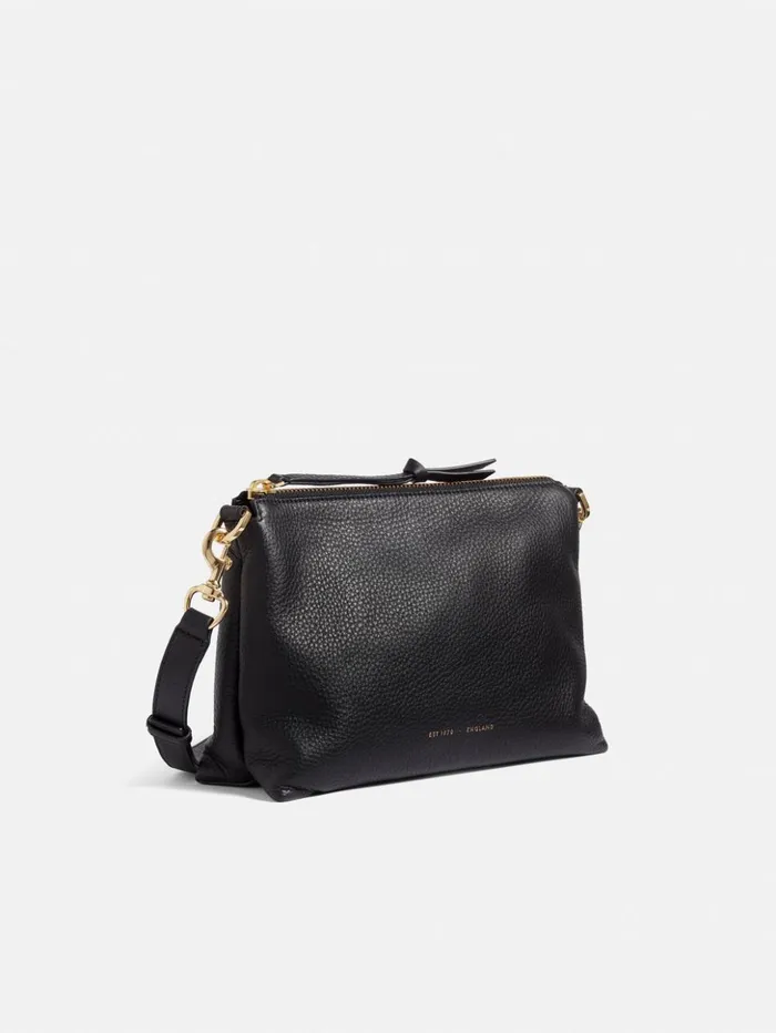 Jigsaw Ava Pebble Leather Crossbody Black Women Wallets and Card Holders