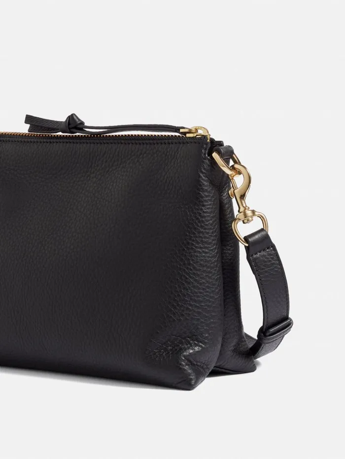 Jigsaw Ava Pebble Leather Crossbody Black Women Wallets and Card Holders