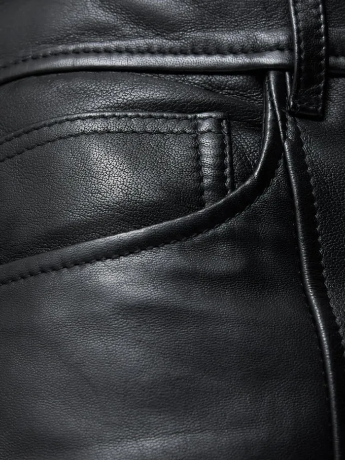 Jigsaw Beck Leather Wide Leg Trouser Black Women Leather
