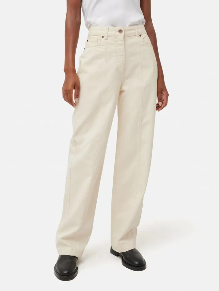 Jigsaw Beck Tailored Jean Ecru Women Trousers